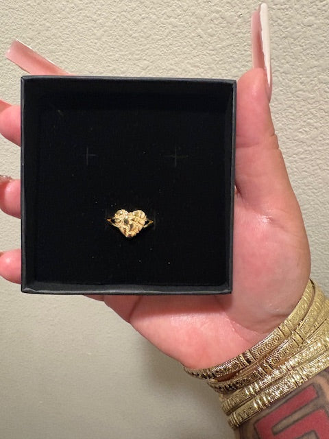 Nugget Heart Ring