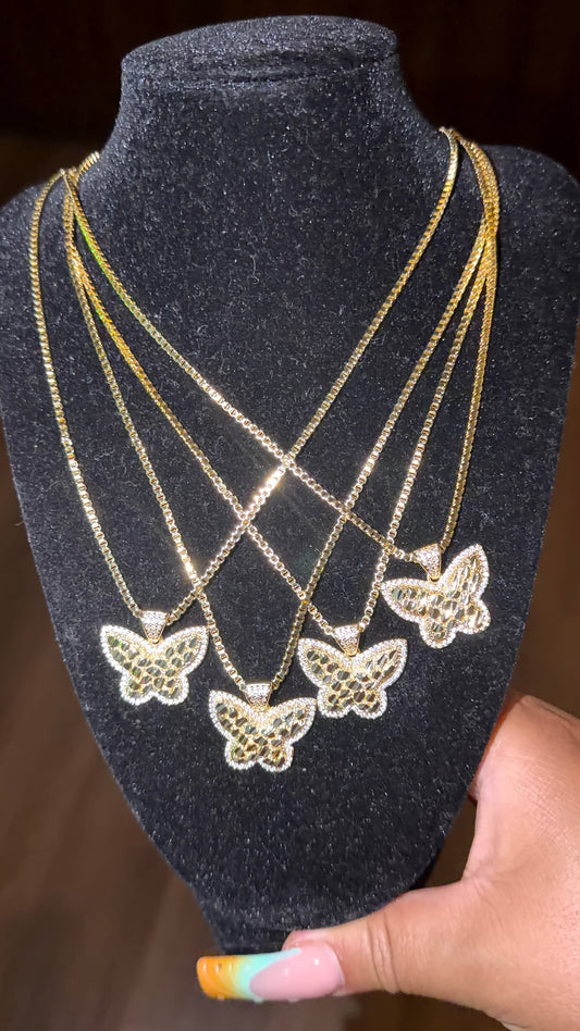Butterfly Nugget Necklace