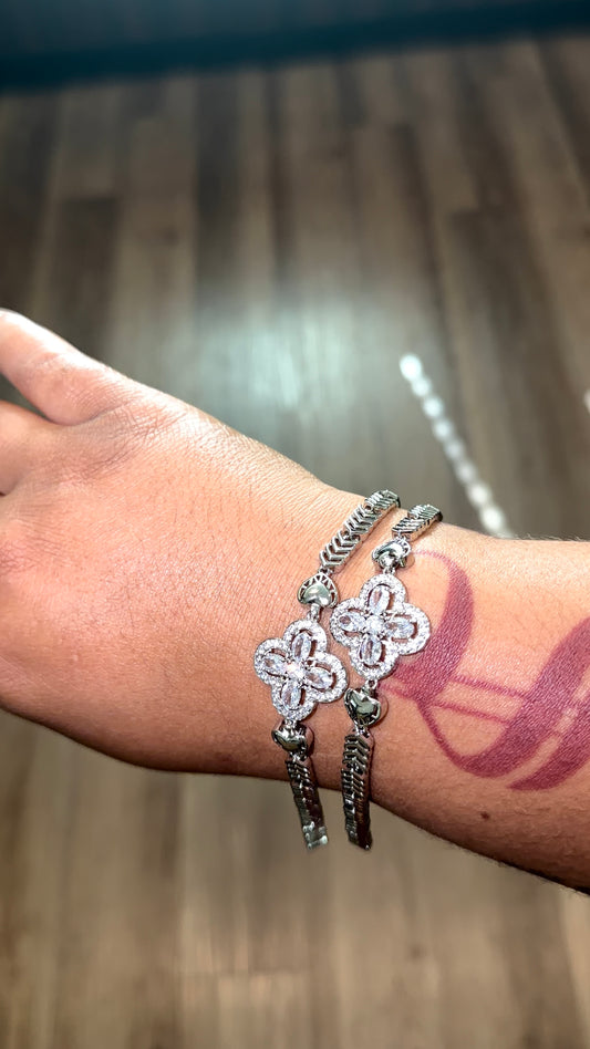 Silver Flower Power Bracelet
