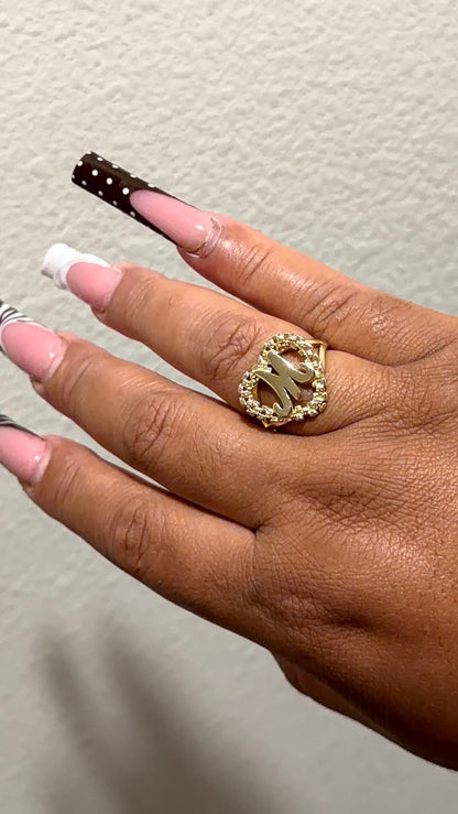 Initial Rolex Heart Ring