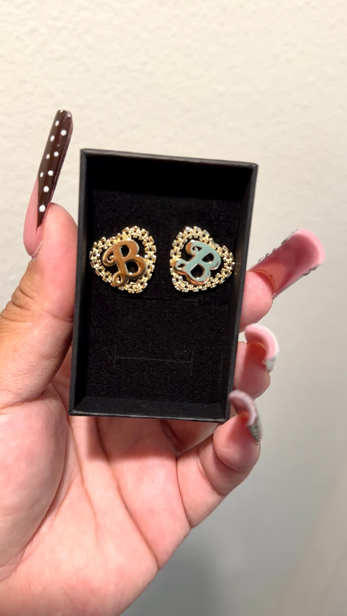 Initial Rolex Stud Earrings