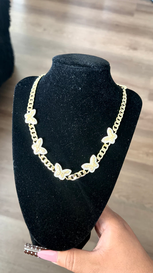 Nugget Bfly Necklace