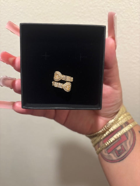 Wrap around heart ring