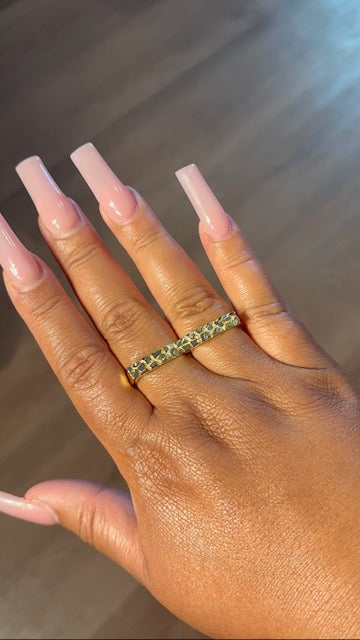 Two Finger Thin Nugget Ring