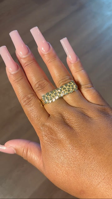 Two Finger Thick Nugget Ring