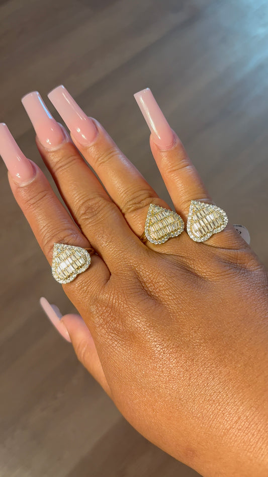 Jumbo Filled Heart Ring
