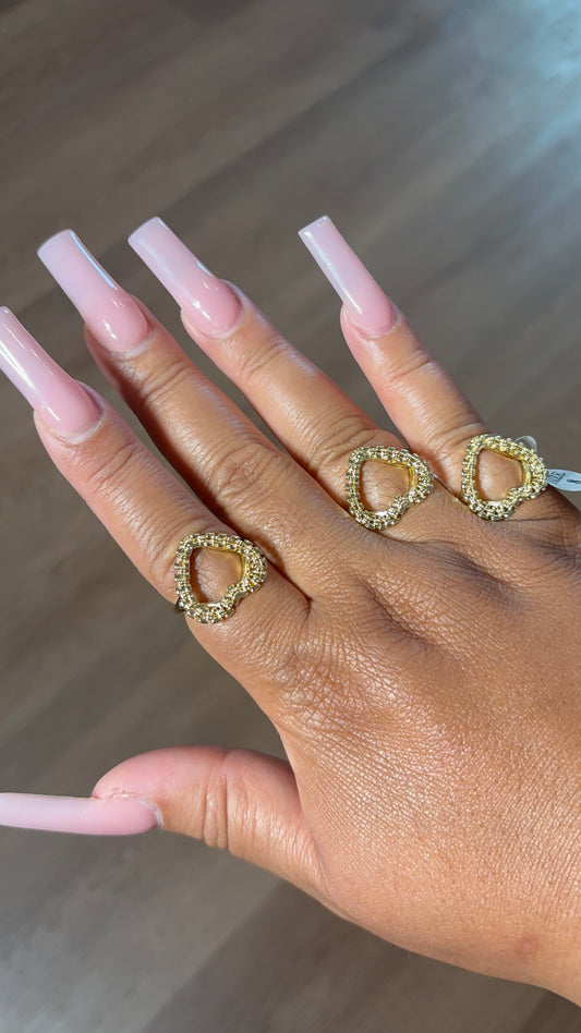 Open Heart Rolex Ring